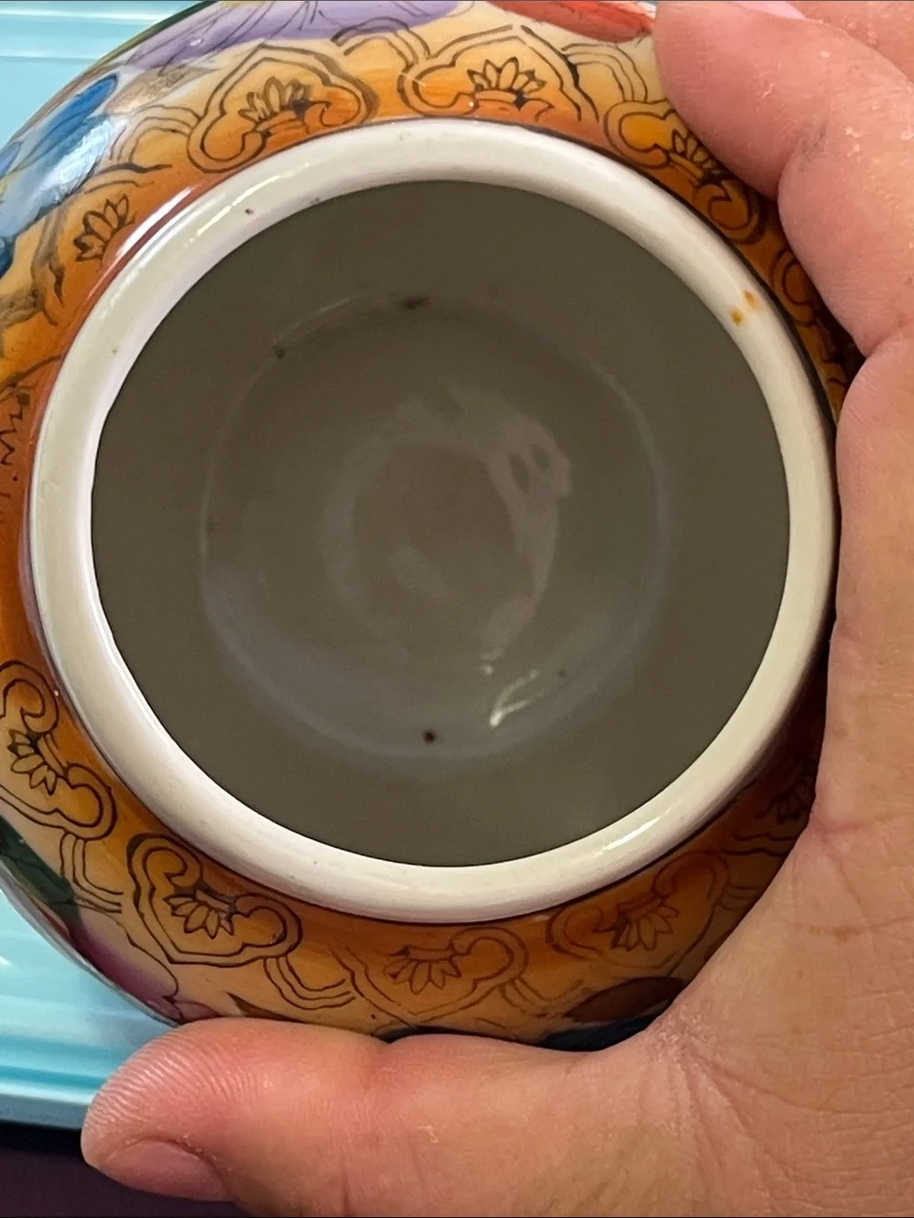 Hand-Painted Floral Ceramic Vase — Multicolor Accent